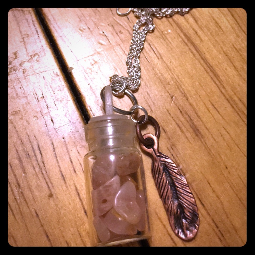 Rose Quartz healing stone necklace